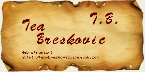 Tea Brešković vizit kartica